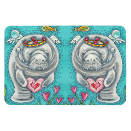 MANATEE CUPID, BUBBLES & HEARS FARBENFARBIGE VALEN MAGNET