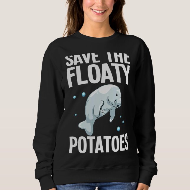 Manatee Designs für Männer Floaty Potato Sea Co Sweatshirt (Vorderseite)