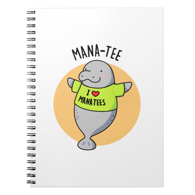 Manatee Funny Animal Pun Notizblock (Vorderseite)