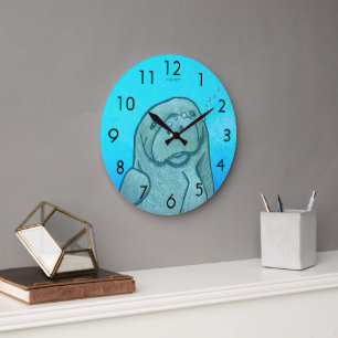 Manatee  große wanduhr