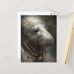 Manatee in Robes Postkarte