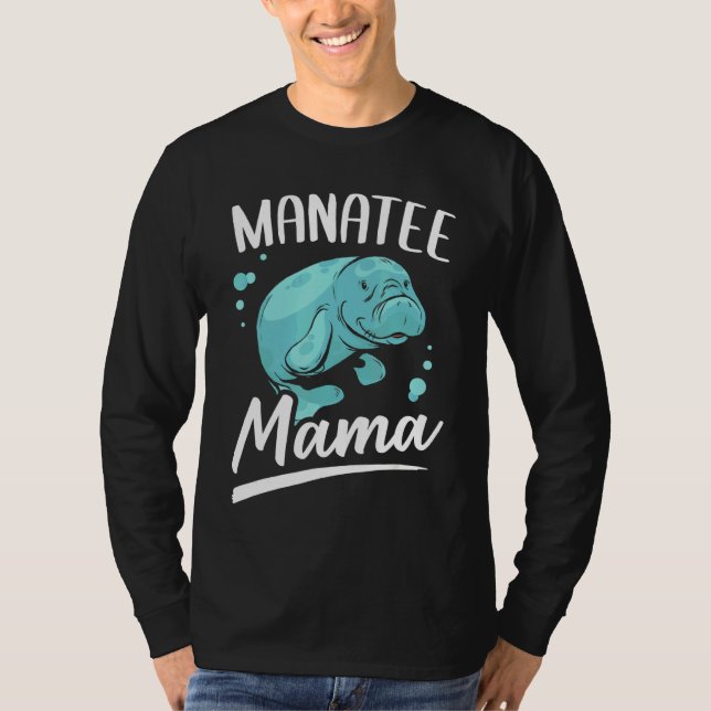Manatee Mama Meerwasserkühe T-Shirt (Vorderseite)