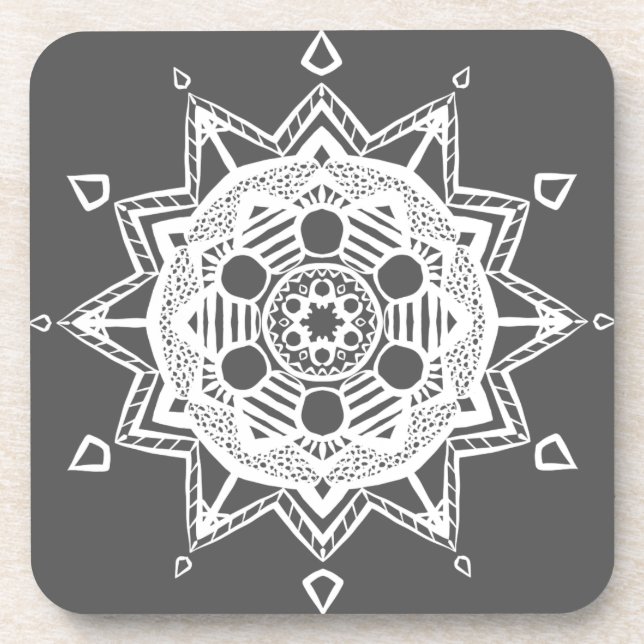 Manatee Mandala Getränkeuntersetzer (Vorderseite)