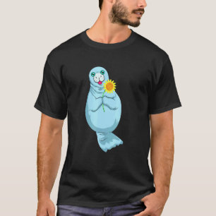 Manatee mit Sonnenblume T-Shirt