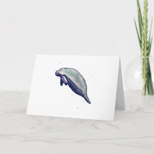 Manatee Painting Art Karte