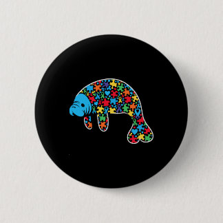 Manatee Puzzle Autismus Bewusstsein Autistische Fr Button