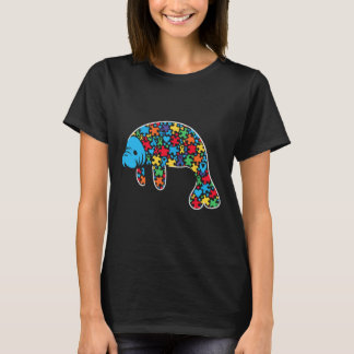 Manatee Puzzle Autismus Bewusstsein Autistische Fr T-Shirt