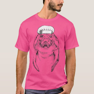 Manatee Sea Cow Animal Koch Funny Cooking Cook T-Shirt