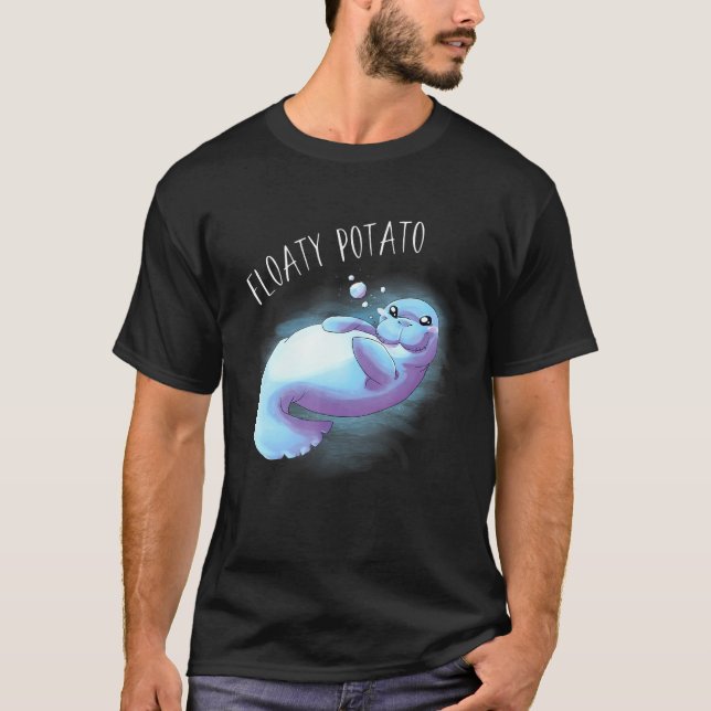 Manatee Shirt Funny Meme Geschenk Rett The Floaty  (Vorderseite)