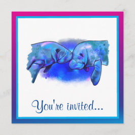 Manatees Happy Birthday Einladung