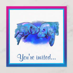 Manatees Happy Birthday Einladung