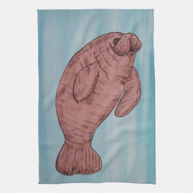 Manatis Geschirrtuch (Vertikal)