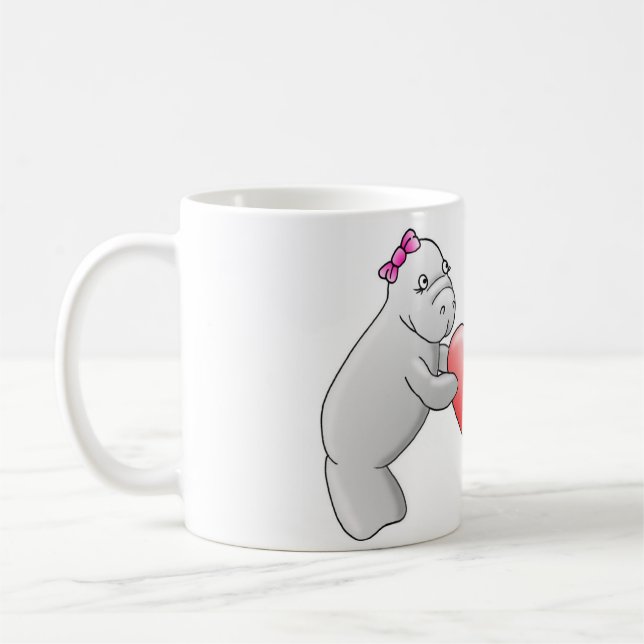 Manatis-Liebe-Tasse Kaffeetasse (Links)