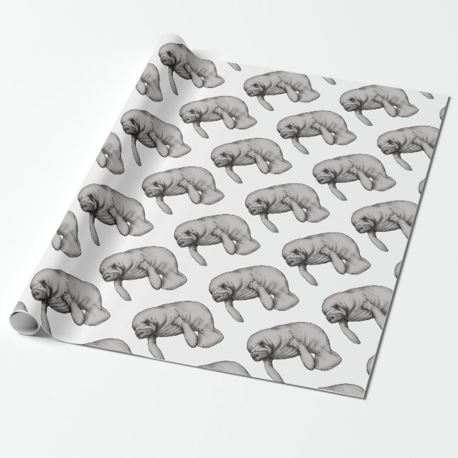 Manatiskunst Geschenkpapier (Ungerollt)