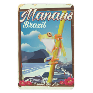 Manaus Brazil Vintage Reiseplakat Magnet