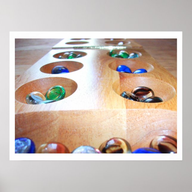Mancala Board and Pieces Poster (Vorne)