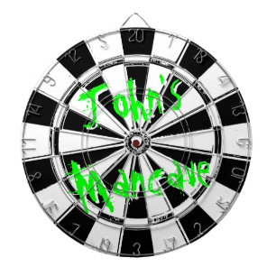 Mancave-Dartboard Abgenutztes Grunge-Look-Design Dartscheibe