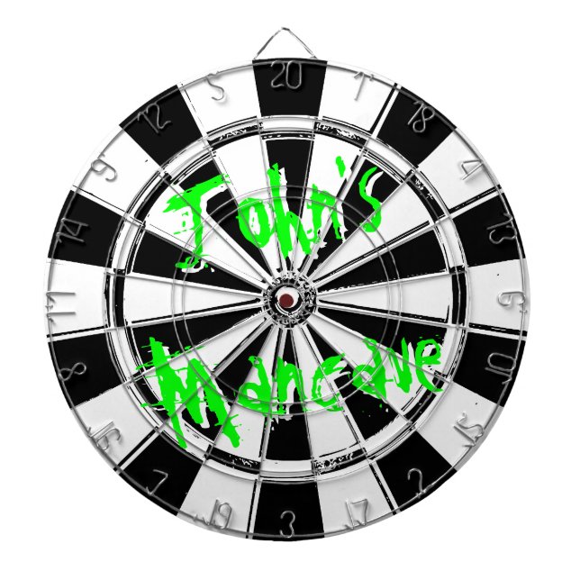 Mancave Dartboard | Beklemmendes Grunge-Design Dartscheibe (vorne)