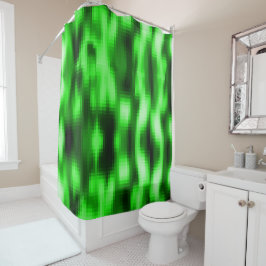 Manchado verde e preto estilo pastilhas de vidro duschvorhang