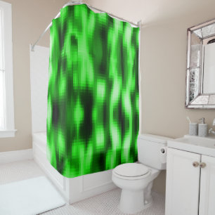 Manchado verde e preto estilo pastilhas de vidro duschvorhang