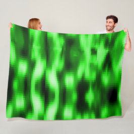 Manchado verde e preto estilo pastilhas de vidro fleecedecke