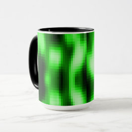 Manchado verde e preto estilo pastilhas de vidro tasse