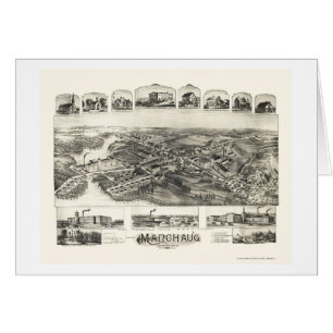 Manchaug, carte panoramique de mA - 1891