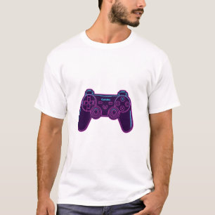 Manche de commande de jeu néon moderne T-Shirt en 