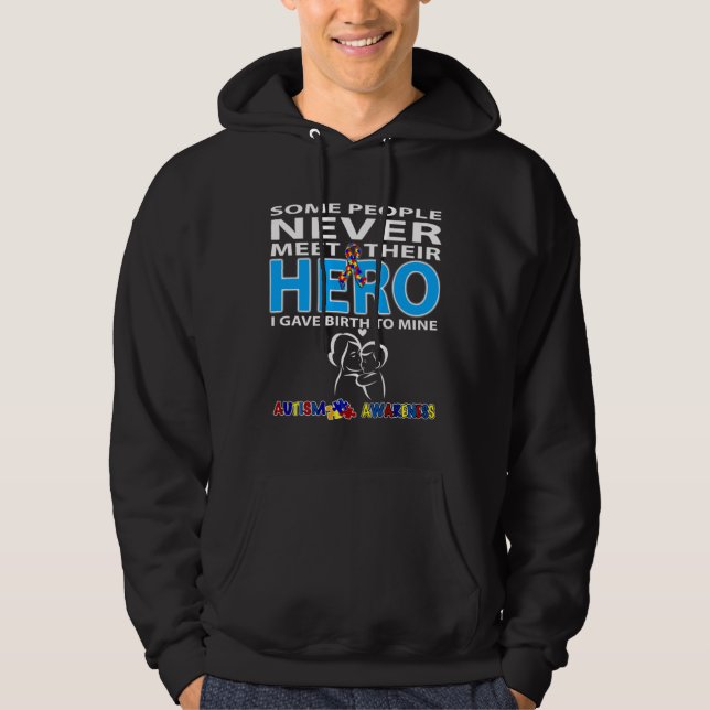 Manche Leute treffen nie ihr Helden-Autismus-Bewus Hoodie (Vorderseite)