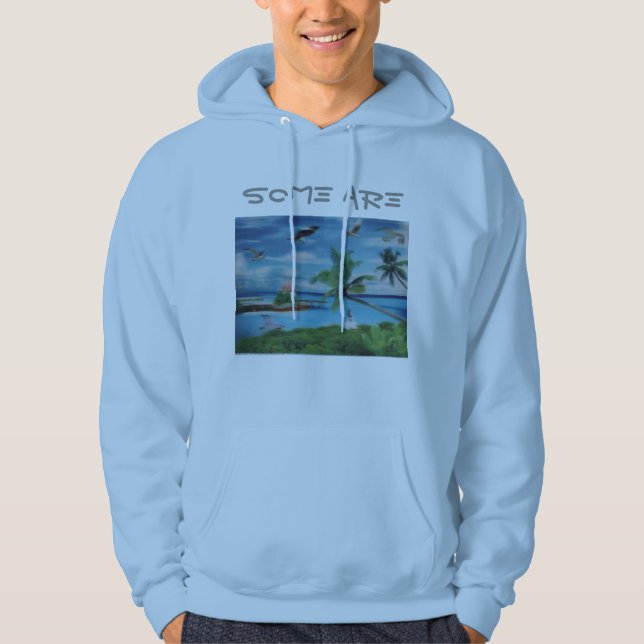 Manche sind ein normales Männerpulli Hoodie (Vorderseite)