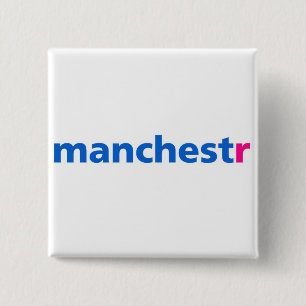 Manchester 15 cm Square Abzeichen Button