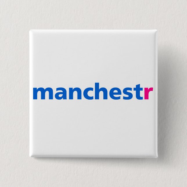 Manchester 15 cm Square Abzeichen Button (Vorderseite)