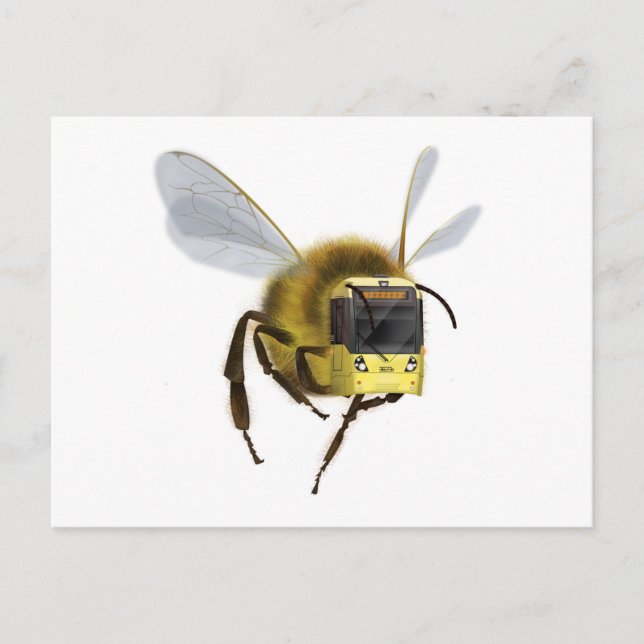 Manchester Bee x Manchester Metrolink Straßenbahn Postkarte (Vorderseite)