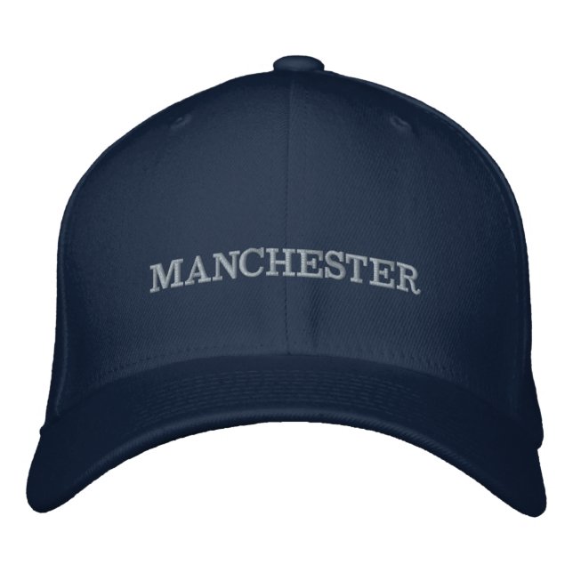 Manchester Bestickte Baseballkappe (Vorderseite)