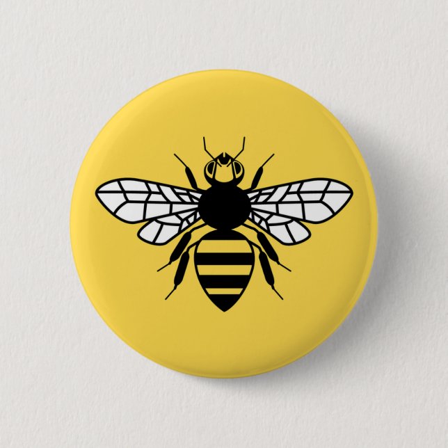 Manchester-Biene Button (Vorderseite)