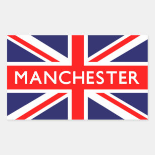 Manchester: Britische Flagge Rechteckiger Aufkleber