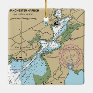 Manchester by Sea MA Chart Keramikornament