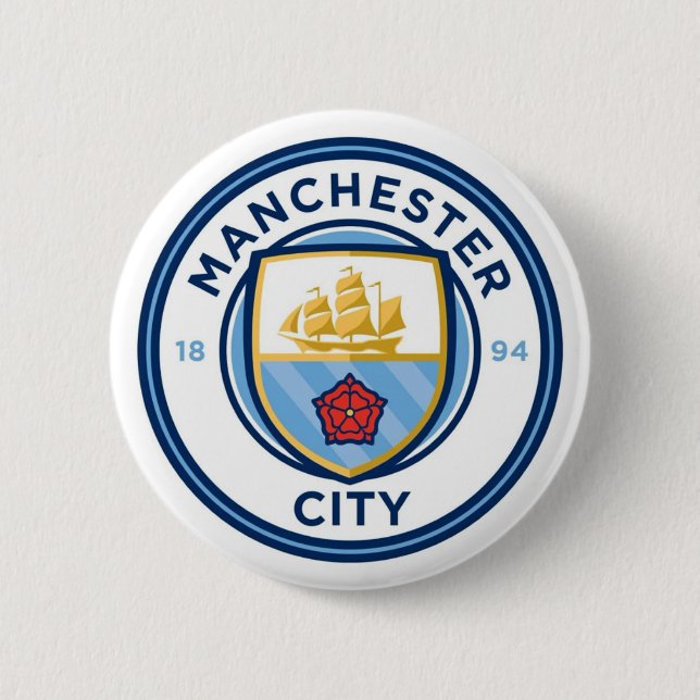 Manchester City Brosche Button (Vorderseite)