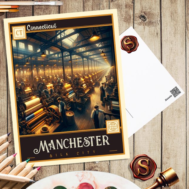 Manchester, Connecticut | Vintage Postkarte (Von Creator hochgeladen)