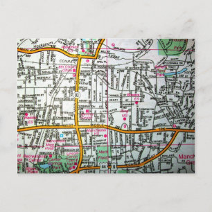 MANCHESTER, CT Vintage-Karte Postkarte