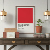 Manchester Devil Red - White Border