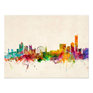 Manchester England Skyline Cityscape Fotodruck