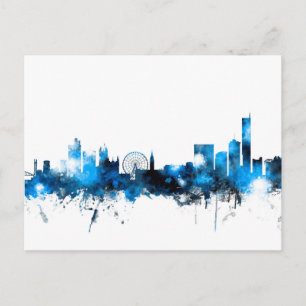 Manchester England Skyline Postkarte