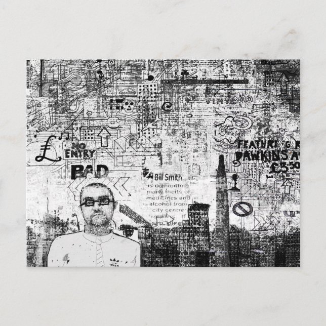 Manchester Graffito Postkarte (Vorderseite)