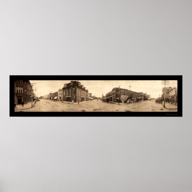 Manchester Iowa Foto 1908 Poster (Vorne)