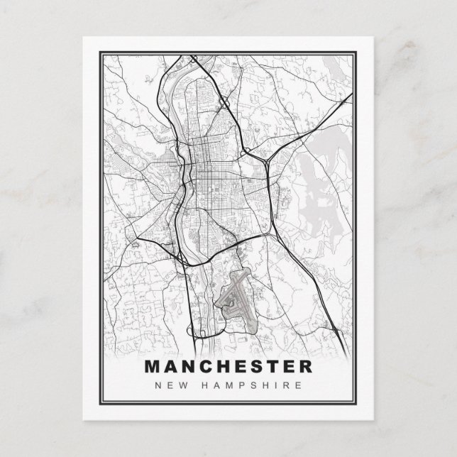 Manchester Map Postkarte (Vorderseite)