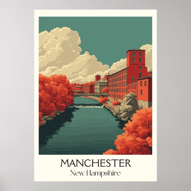 Manchester New Hampshire Mill City Poster (Vorne)