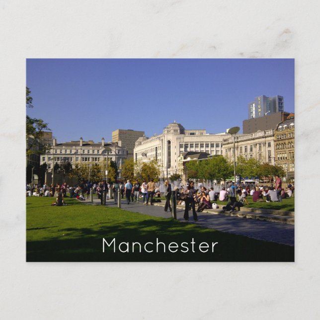 Manchester Piccadilly Gardens Postcard Postkarte (Vorderseite)