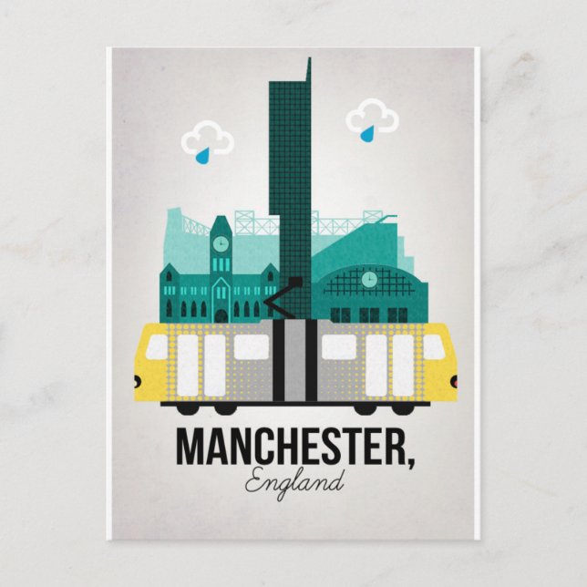 Manchester Postkarte (Vorderseite)