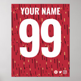 Manchester Reds Colors Personalisiert Poster